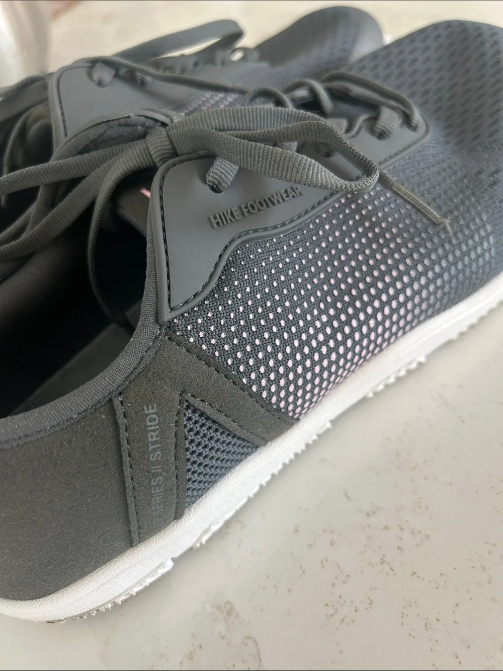 Hike Footwear Mesh Athletic/Hiking Sneakers with Subtle Pink Accents-Like New
